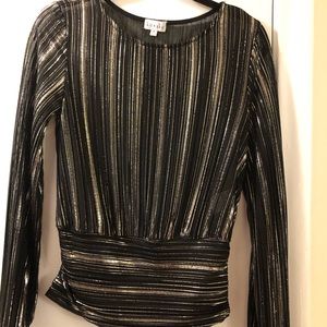 Kit + Sky Black and Gold Blouse